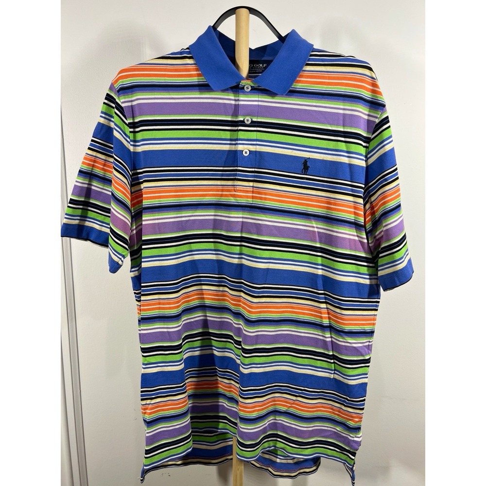 Polo Golf Ralph Lauren Polo Mens Large Multicolor Stripe Pima Cotton Peru